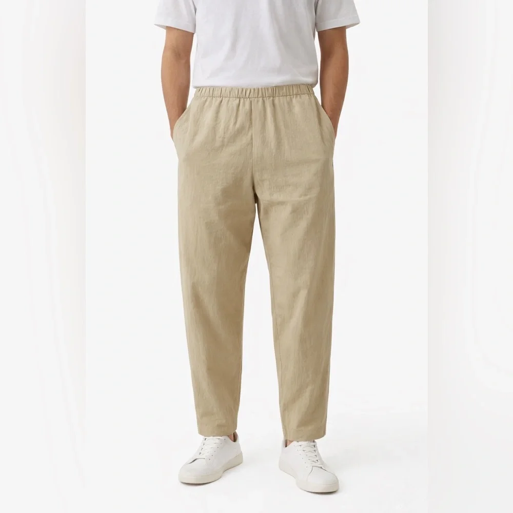 COS BARREL-LEG DRAWSTRING TROUSERS 100%Nylon men’s